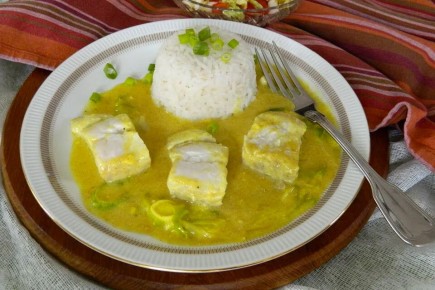 Фрикасе по-новому: рыба в ароматном соусе карри