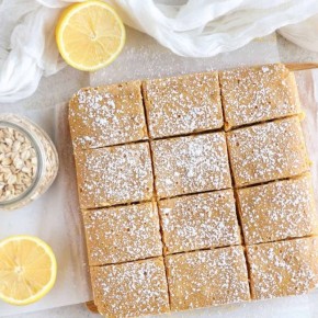 Лимонный овсяно-протеиновый пп пирог без муки и сахара