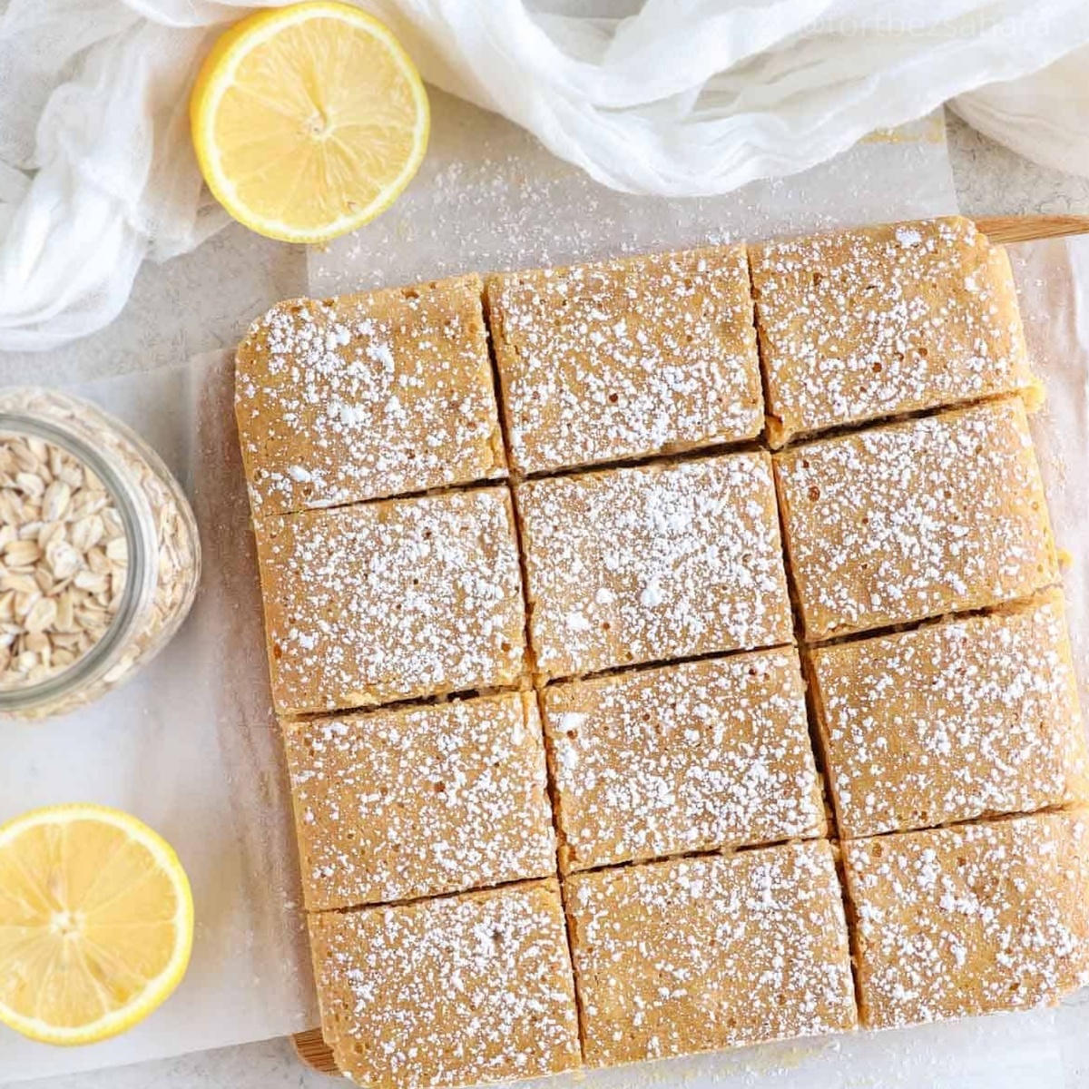 Лимонный овсяно-протеиновый пп пирог без муки и сахара