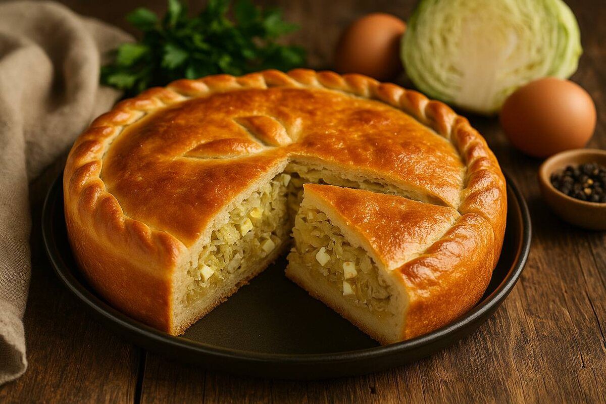 Пирог с капустой и яйцом: тёплый уют в каждой кусочке