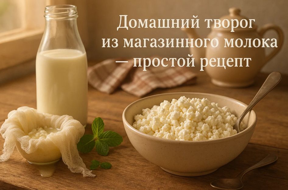 Как приготовить домашний творог из магазинного молока без лишних усилий