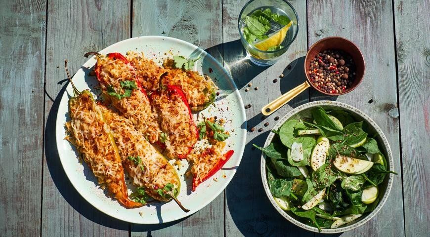 Перцы с рисом и нутом: простой рецепт для гастрономов