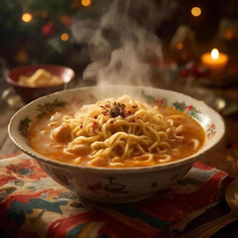 Согревающий куриный бульон с домашней лапшой